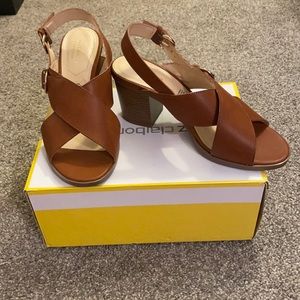 Liz Claiborne Kadin sandals brown Cognac size 7W